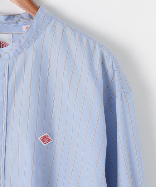 DANTON(ダントン)の「【DANTON(ダントン)】バンドカラーシャツ(シャツ/ブラウス・レディース・グレー/ブルー・FREE)」の6枚目の写真