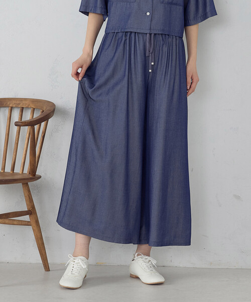 COMME CA ISM(コムサイズム)の「シャンブレースカ-チョ/セットアップ対応(その他パンツ・レディース・ブラック/ネイビー・FREE)」の11枚目の写真