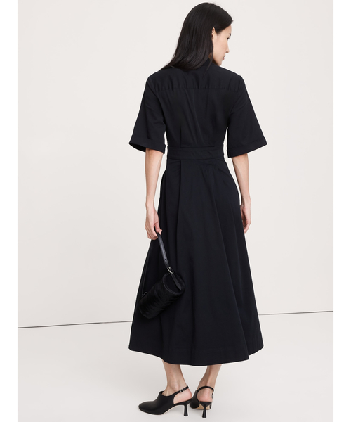 Banana Republic(バナナリパブリック)の「ストレッチ ポプリン シャツドレス(ワンピース・レディース・ベージュ/ブラック・4/2/0/8/6)」の6枚目の写真