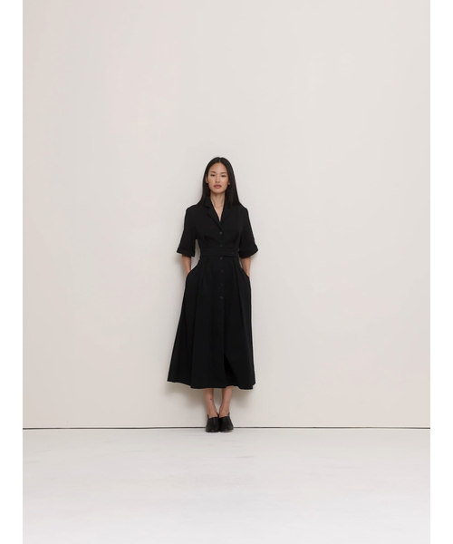 Banana Republic(バナナリパブリック)の「ストレッチ ポプリン シャツドレス(ワンピース・レディース・ベージュ/ブラック・4/2/0/8/6)」の9枚目の写真