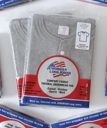 JEMORGAN/ジェーイーモーガン 無地 ワッフル フライス ヘンリーネック 半袖Tシャツ/1P パックT/レディース メンズ