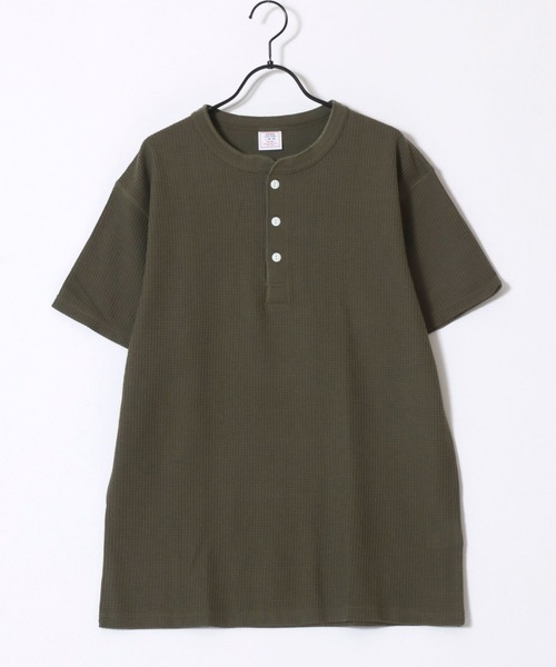 JEMORGAN(ジェーイーモーガン)の「JEMORGAN/ジェーイーモーガン 無地 ワッフル フライス ヘンリーネック 半袖Tシャツ/1P パックT/レディース メンズ(Tシャツ/カットソー・メンズ・グレー/カーキ/グレー系その他/ナチュラル/ホワイト系その他/ブラック系その他/ブラック/ネイビー/グレー系その他2/ホワイト・S/M/L/XL)」の19枚目の写真