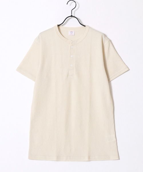 JEMORGAN(ジェーイーモーガン)の「JEMORGAN/ジェーイーモーガン 無地 ワッフル フライス ヘンリーネック 半袖Tシャツ/1P パックT/レディース メンズ(Tシャツ/カットソー・メンズ・グレー/カーキ/グレー系その他/ナチュラル/ホワイト系その他/ブラック系その他/ブラック/ネイビー/グレー系その他2/ホワイト・S/M/L/XL)」の21枚目の写真