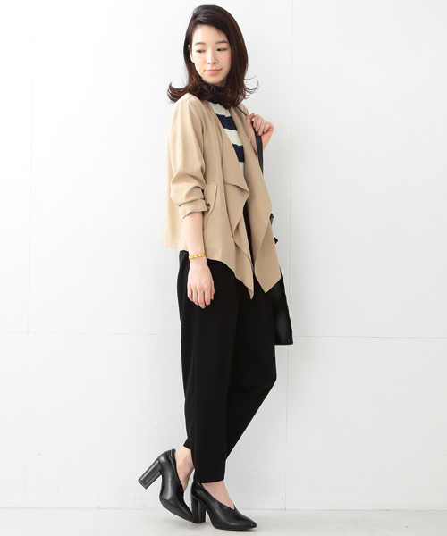 Ray BEAMS（レイビームス）の「Ray BEAMS / ジョーゼット 1タック ワイドパンツ（その他パンツ・レディース・ブラック/ブルー系その他・0/1）」の14枚目の写真