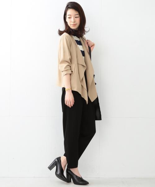 Ray BEAMS（レイビームス）の「Ray BEAMS / ジョーゼット 1タック ワイドパンツ（その他パンツ・レディース・ブラック/ブルー系その他・0/1）」の7枚目の写真