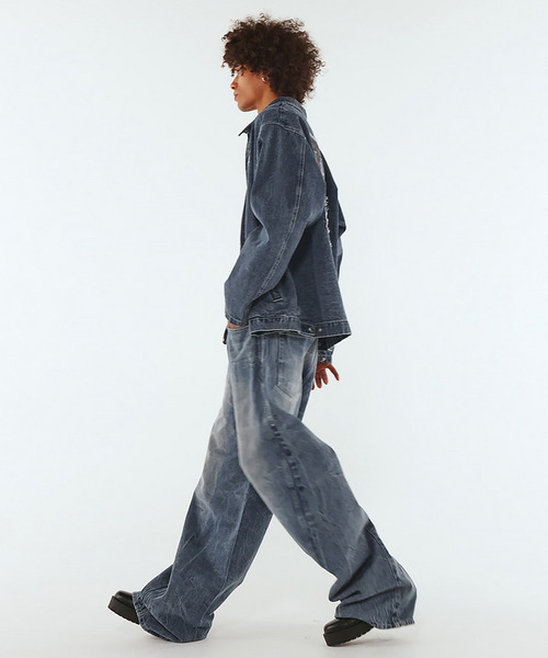 BACK TO THE FIELD(バック トゥー ザ フィールド)の「【MLB】Baggy Denim(デニムパンツ・メンズ・ネイビー/インディゴブルー/ブラック系その他・MEDIUM/LARGE/XL)」の4枚目の写真