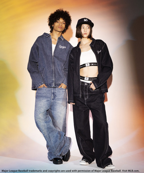 BACK TO THE FIELD(バック トゥー ザ フィールド)の「【MLB】Baggy Denim(デニムパンツ・メンズ・ネイビー/インディゴブルー/ブラック系その他・MEDIUM/LARGE/XL)」の12枚目の写真
