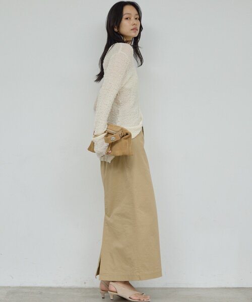 GALLARDAGALANTE(ガリャルダガランテ)の「シュリンククルーカーデ(Tシャツ/カットソー・レディース・ブラック/アイボリー・FREE)」の8枚目の写真