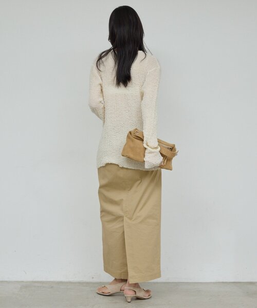 GALLARDAGALANTE(ガリャルダガランテ)の「シュリンククルーカーデ(Tシャツ/カットソー・レディース・ブラック/アイボリー・FREE)」の9枚目の写真