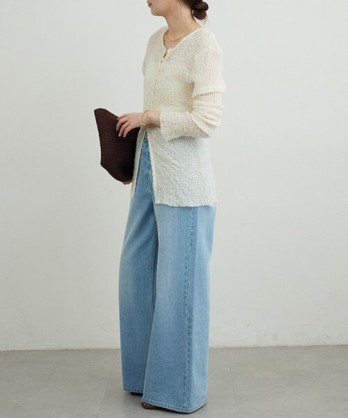 GALLARDAGALANTE(ガリャルダガランテ)の「シュリンククルーカーデ(Tシャツ/カットソー・レディース・ブラック/アイボリー・FREE)」の14枚目の写真