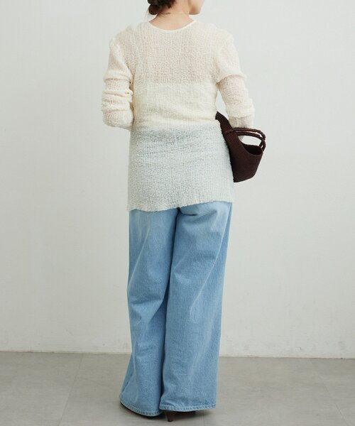 GALLARDAGALANTE(ガリャルダガランテ)の「シュリンククルーカーデ(Tシャツ/カットソー・レディース・ブラック/アイボリー・FREE)」の15枚目の写真