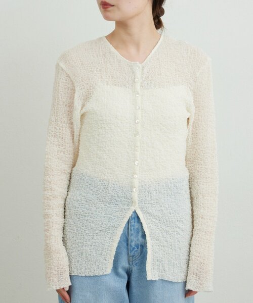 GALLARDAGALANTE(ガリャルダガランテ)の「シュリンククルーカーデ(Tシャツ/カットソー・レディース・ブラック/アイボリー・FREE)」の16枚目の写真