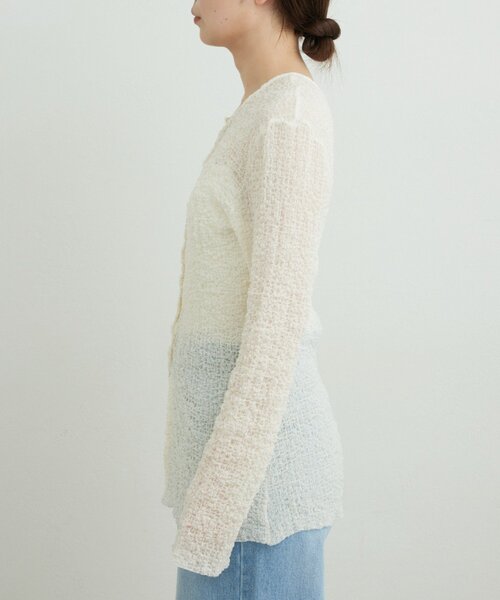 GALLARDAGALANTE(ガリャルダガランテ)の「シュリンククルーカーデ(Tシャツ/カットソー・レディース・ブラック/アイボリー・FREE)」の17枚目の写真