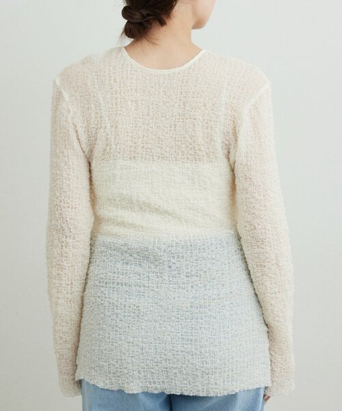 GALLARDAGALANTE(ガリャルダガランテ)の「シュリンククルーカーデ(Tシャツ/カットソー・レディース・ブラック/アイボリー・FREE)」の18枚目の写真