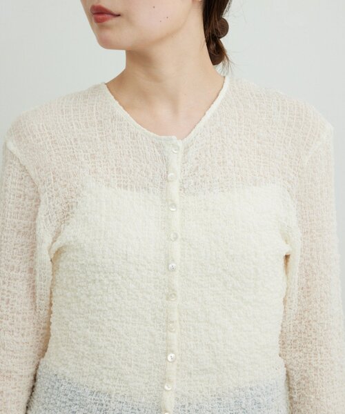 GALLARDAGALANTE(ガリャルダガランテ)の「シュリンククルーカーデ(Tシャツ/カットソー・レディース・ブラック/アイボリー・FREE)」の19枚目の写真