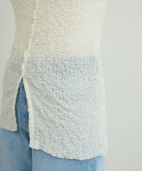 GALLARDAGALANTE(ガリャルダガランテ)の「シュリンククルーカーデ(Tシャツ/カットソー・レディース・ブラック/アイボリー・FREE)」の21枚目の写真