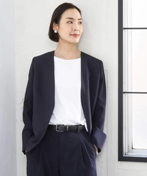 MICHEL KLEIN（ミッシェル・クラン）の「[セットアップ対応]ツイードライク ノーカラージャケット（ノーカラージャケット）」