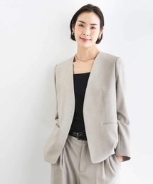 MICHEL KLEIN（ミッシェル・クラン）の「[セットアップ対応]ツイードライク ノーカラージャケット（その他アウター）」