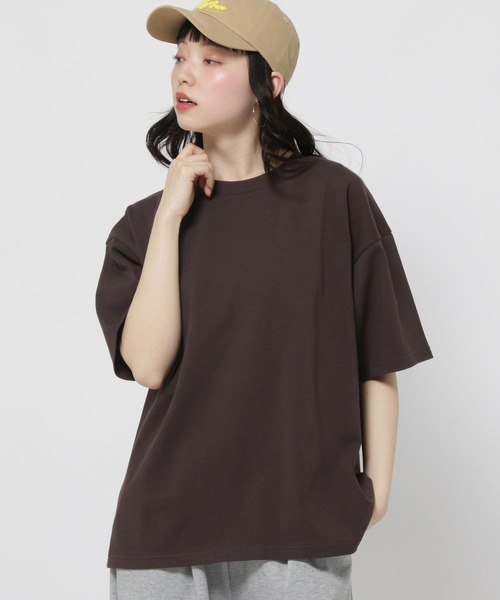 niko and...(ニコアンド)の「COLORマイスタードヅメTシャツ(Tシャツ/カットソー・レディース・パープル/ブラウン/カーキ/オフホワイト・MEDIUM/LARGE)」の6枚目の写真