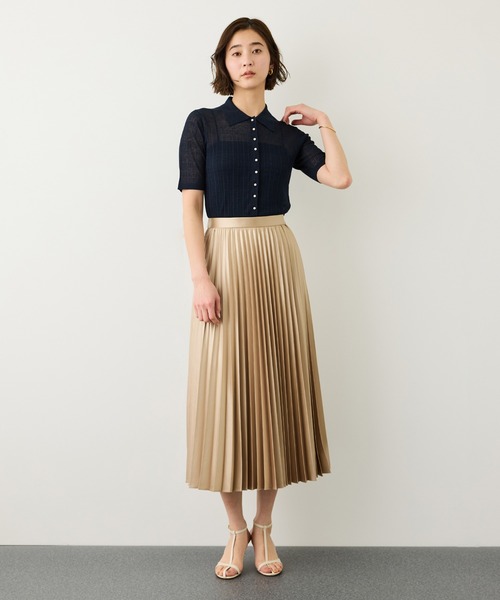 ROPE'(ロペ)の「シルクリネンポロ襟ニットカーディガン/イージーケア(カーディガン/ボレロ・レディース・ブラック/クリーム/ネイビー・FREE)」の19枚目の写真