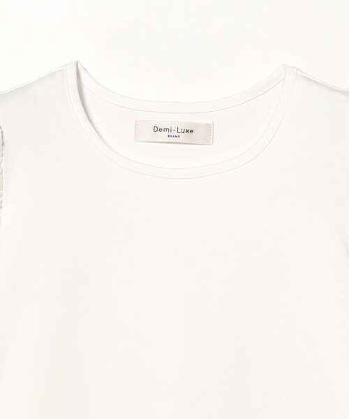 Demi-Luxe BEAMS（デミルクス ビームス）の「刺繍レース スリーブ Tシャツ（Tシャツ/カットソー・レディース・ホワイト/ネイビー・ONE SIZE）」の14枚目の写真