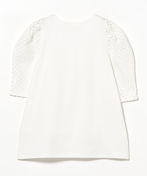 Demi-Luxe BEAMS（デミルクス ビームス）の「刺繍レース スリーブ Tシャツ（Tシャツ/カットソー・レディース・ホワイト/ネイビー・ONE SIZE）」の16枚目の写真
