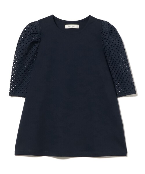 Demi-Luxe BEAMS（デミルクス ビームス）の「刺繍レース スリーブ Tシャツ（Tシャツ/カットソー・レディース・ホワイト/ネイビー・ONE SIZE）」の19枚目の写真