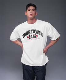 CONQUER ATHLETICS SEMI OVER FIT T-SHIRTS [WHITE]