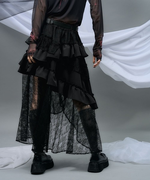 HARE（ハレ）の「【NANA×HARE】レースフリルイレヘムスカート（スカート・レディース・ブラック/ホワイト・FREE）」の13枚目の写真