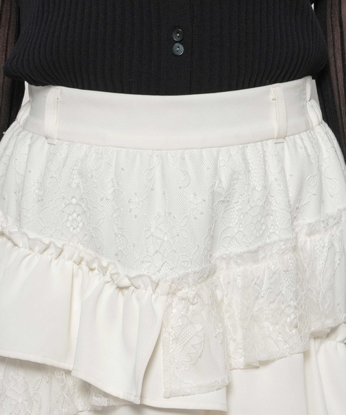 HARE（ハレ）の「【NANA×HARE】レースフリルイレヘムスカート（スカート・レディース・ブラック/ホワイト・FREE）」の18枚目の写真