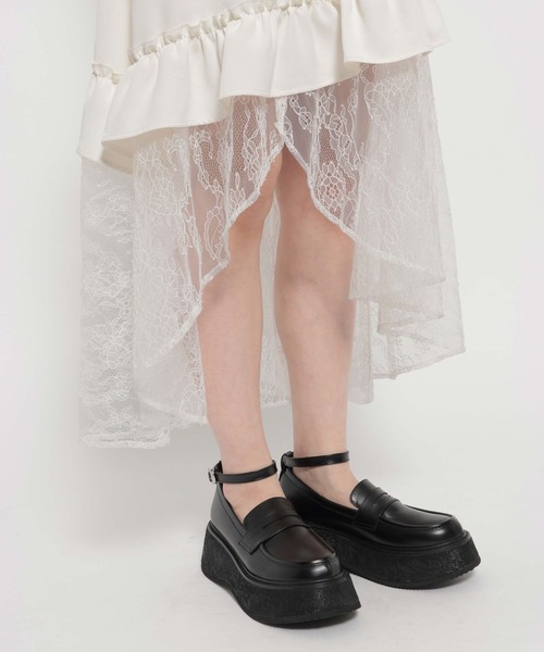 HARE（ハレ）の「【NANA×HARE】レースフリルイレヘムスカート（スカート・レディース・ブラック/ホワイト・FREE）」の19枚目の写真