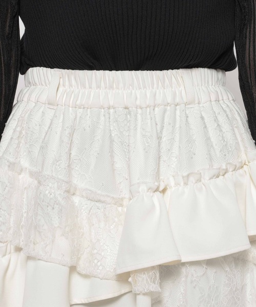 HARE（ハレ）の「【NANA×HARE】レースフリルイレヘムスカート（スカート・レディース・ブラック/ホワイト・FREE）」の20枚目の写真