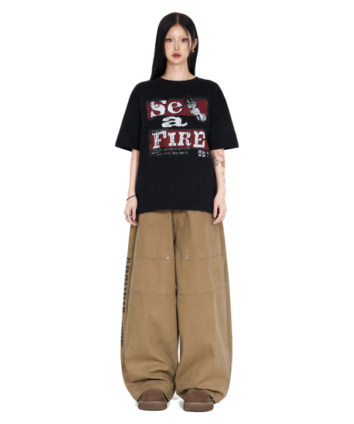 IDWS(アイドンワナセル)の「Route Print Balloon Pants Beige(その他パンツ・レディース・その他・1/2/0)」の10枚目の写真