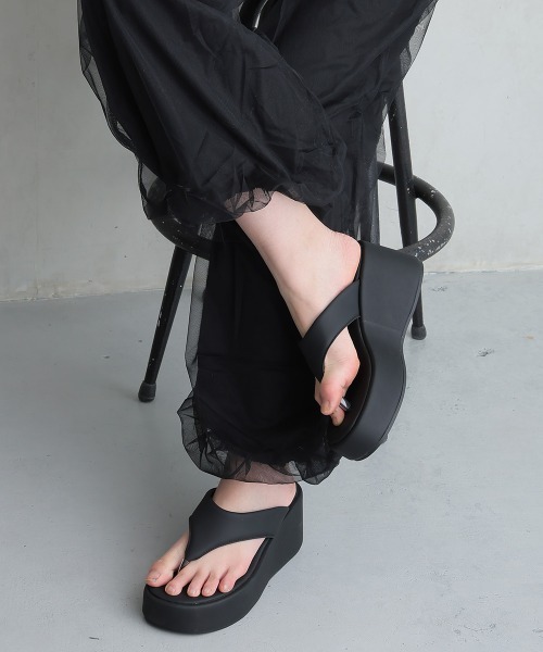 DEMETER(デメテル)の「厚底 ウェッジソール トングサンダル(サンダル・レディース・ブラック/ホワイト/イエロー/パープル/オレンジ・S/M/L/LL)」の16枚目の写真