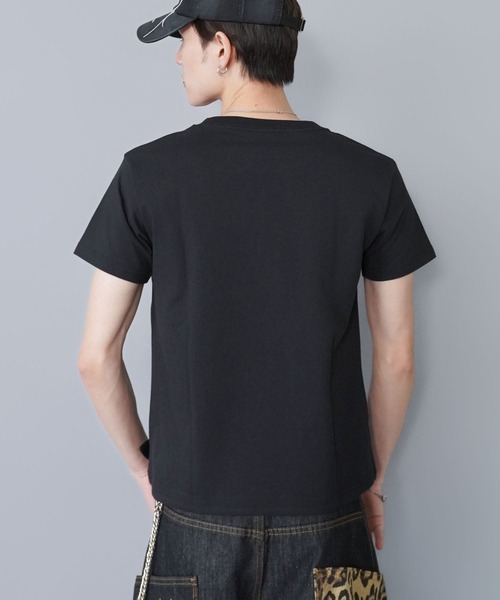 SPINNS（スピンズ）の「短丈グラフィック半袖Tシャツ/スケルトンプリント（Tシャツ/カットソー・メンズ・ホワイト/ブラック/ブラック系その他/ウッドランド・ONESIZE）」の22枚目の写真