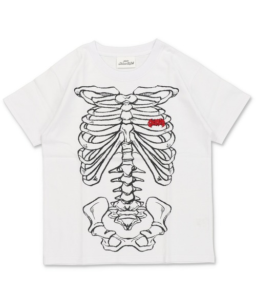 SPINNS（スピンズ）の「短丈グラフィック半袖Tシャツ/スケルトンプリント（Tシャツ/カットソー・メンズ・ホワイト/ブラック/ブラック系その他/ウッドランド・ONESIZE）」の13枚目の写真