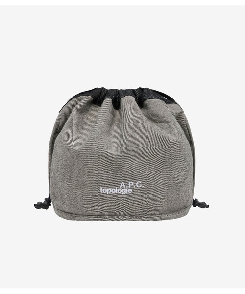 A.P.C.(アーペーセー)の「REVERSIBLE BUCKET A.P.C. TOPOLOGIE(ポーチ・メンズ・ブラック・ONESIZE)」の2枚目の写真