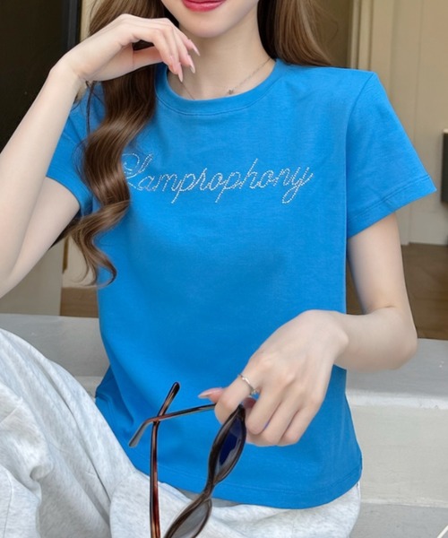 Ada.(エイダ)の「ビーズ刺繍ロゴ 半袖Tシャツ(Tシャツ/カットソー・レディース・ホワイト/ブルー/ブラック・FREE)」の20枚目の写真