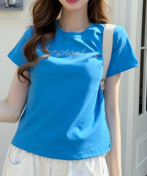Ada.(エイダ)の「ビーズ刺繍ロゴ 半袖Tシャツ(Tシャツ/カットソー・レディース・ホワイト/ブルー/ブラック・FREE)」の18枚目の写真