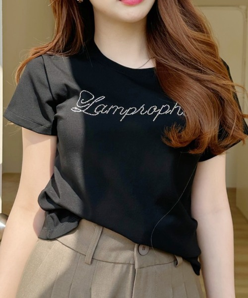 Ada.(エイダ)の「ビーズ刺繍ロゴ 半袖Tシャツ(Tシャツ/カットソー・レディース・ホワイト/ブルー/ブラック・FREE)」の11枚目の写真