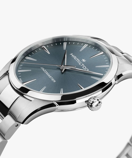 HAMILTON（ハミルトン）の「HAMILTON [ハミルトン] 腕時計 Jazzmaster （ジャズマスター）  クオーツ 40MM ブルー×シルバー（アナログ腕時計・メンズ・ブルー・FREE）」の6枚目の写真