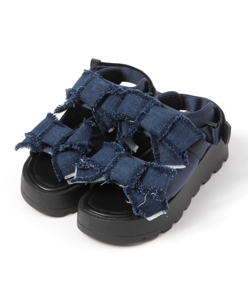 3.3 Field Trip （3.3フィールドトリップ）の「3.3 Field Trip／リボンダメージサンダル（サンダル・レディース・ブラック/ブルー・SMALL/MEDIUM/LARGE）」の16枚目の写真