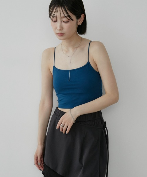Aunt Marie's(アントマリーズ)の「カップ付きクロップドキャミソール/接触冷感(キャミソール・レディース・ホワイト/ブラック/ダークブルー・FREE)」の22枚目の写真