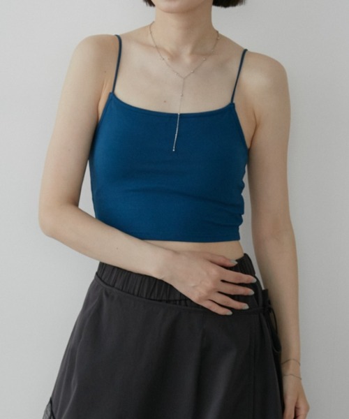 Aunt Marie's(アントマリーズ)の「カップ付きクロップドキャミソール/接触冷感(キャミソール・レディース・ホワイト/ブラック/ダークブルー・FREE)」の20枚目の写真