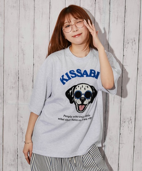 GORGE（ゴージ）の「《ドッグキャラクター×サガラロゴ》Tシャツ／ストリート／春夏秋／全4色（Tシャツ/カットソー・レディース・オートミール/オフホワイト・F）」の3枚目の写真