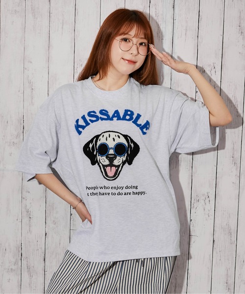 GORGE（ゴージ）の「《ドッグキャラクター×サガラロゴ》Tシャツ／ストリート／春夏秋／全4色（Tシャツ/カットソー・レディース・オートミール/オフホワイト・F）」の5枚目の写真