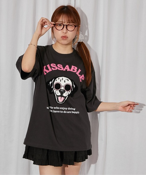 GORGE（ゴージ）の「《ドッグキャラクター×サガラロゴ》Tシャツ／ストリート／春夏秋／全4色（Tシャツ/カットソー・レディース・オートミール/オフホワイト・F）」の11枚目の写真