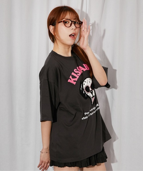 GORGE（ゴージ）の「《ドッグキャラクター×サガラロゴ》Tシャツ／ストリート／春夏秋／全4色（Tシャツ/カットソー・レディース・オートミール/オフホワイト・F）」の12枚目の写真