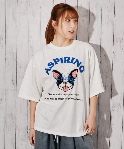 GORGE（ゴージ）の「《ドッグキャラクター×サガラロゴ》Tシャツ／ストリート／春夏秋／全4色（Tシャツ/カットソー・レディース・オートミール/オフホワイト・F）」の16枚目の写真