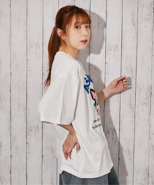 GORGE（ゴージ）の「《ドッグキャラクター×サガラロゴ》Tシャツ／ストリート／春夏秋／全4色（Tシャツ/カットソー・レディース・オートミール/オフホワイト・F）」の17枚目の写真